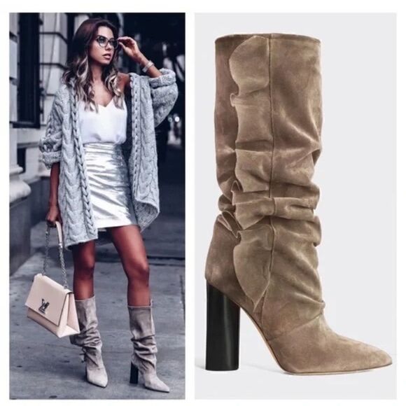 IRO IRO Cidravol ruffle boot size 37 New  flawed - Picture 1 of 10